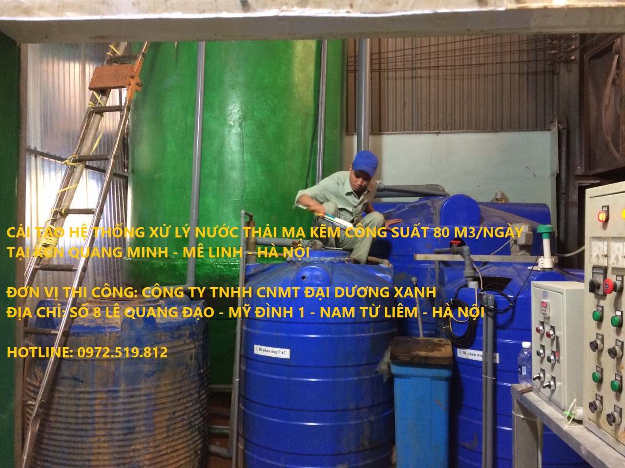Cải tạo hệ thống xử lý nước thải mạ kẽm - kỹ thuật kiểm tra lại bể