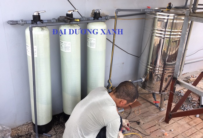 Bộ xử lý nước giếng khoan lắp đặt tại Mê Linh Vĩnh PHúc