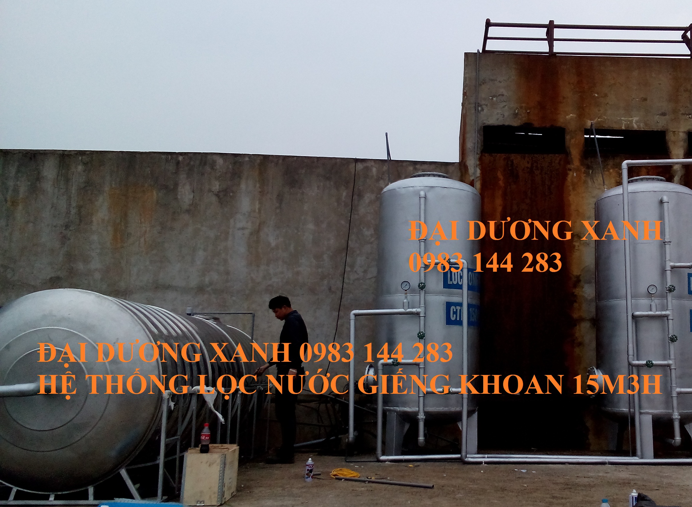 hệ thống thiết bị lọc nước giếng khoan công nghiệp công suất 15m3h xử lý sắt , asen, mangan tại hưng yên